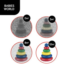 BabyOno Βρεφικά Παιχνίδια Δραστηριοτήτων BabyOno Υφασμάτινο βιβλιαράκι με μασητικό C:More Black & White