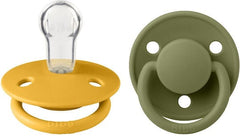 BIBS Πιπίλες Bibs Πιπίλες Σιλικόνης για 0-36 μηνών De Lux Honey Bee/Olive 2τμχ