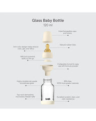 BIBS Μπιμπερό / Αξεσουάρ Bibs Γυάλινο Μπιμπερό 120ml latex baby blue 5019231