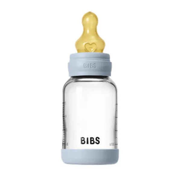 BIBS Μπιμπερό / Αξεσουάρ Bibs Γυάλινο Μπιμπερό 120ml latex baby blue 5019231