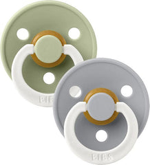 BIBS Πιπίλες Bibs Πιπίλες Καουτσούκ για 18+ μηνών Colour Νυκτός Sage Glow & Cloud Glow 2τμχ