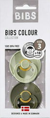 BIBS Πιπίλες Bibs Πιπίλες Καουτσούκ για 18+ μηνών Colour Sage / Hunter 2τμχ