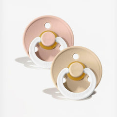 BIBS Πιπίλες Bibs Πιπίλες Καουτσούκ 18+m Blush GLOW/Vanilla GLOW 2τμχ