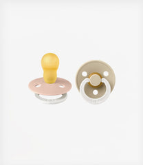 BIBS Πιπίλες Bibs Πιπίλες Καουτσούκ 18+m Blush GLOW/Vanilla GLOW 2τμχ