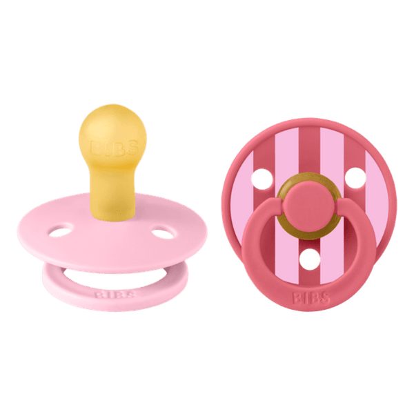BIBS Πιπίλες Bibs Πιπίλες Από Φυσικό Καουτσούκ 2Τεμ. 0 μηνών+ Block Baby Pink Studio Colour Bibs 11022101 No1