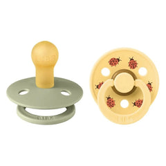 BIBS Πιπίλες BiBS Πιπίλες Καουτσούκ 2τμχ Colour Studio Ladybug / Sage Mix 18+m