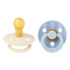 BIBS Πιπίλες Bibs Πιπίλες Καουτσούκ Baby Blue Dusty Blue για 0+ μηνών 2τμχ