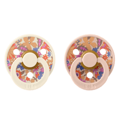 BIBS Πιπίλες Bibs Πιπίλες Καουτσουκ Bibs x Liberty No2 6-18m – June Blossom Blush Mix 2τμχ.