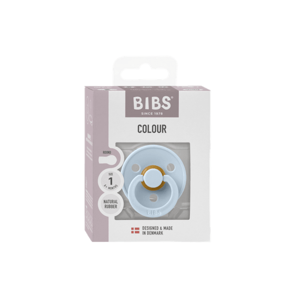 BIBS Πιπίλες BIBS Πιπίλα COLOUR – BABY BLUE – ΣΤΡΟΓΓΥΛΗ No1