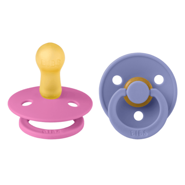 BIBS Πιπίλες Bibs Πιπίλες Colour Round 2τμχ Latex No1(0m+) Bubblegum Peri 110452