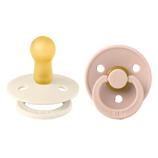BIBS Πιπίλες Bibs Πιπίλες Colour Round 2τμχ Latex No2(6-12M) Ivory/Blush 120256