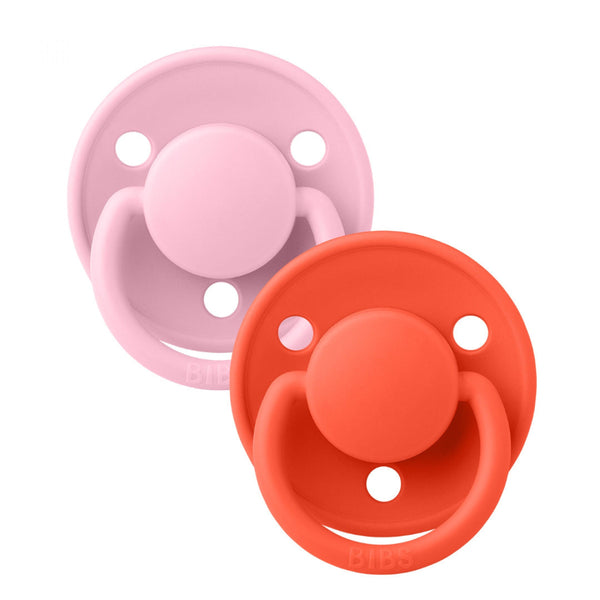 BIBS Πιπίλες Bibs Πιπίλες De Lux Σιλικονούχες De LuxBABY PINK/TANGO One Size 2 τμχ 0-36m