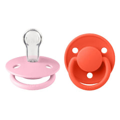 BIBS Πιπίλες Bibs Πιπίλες De Lux Σιλικονούχες De LuxBABY PINK/TANGO One Size 2 τμχ 0-36m