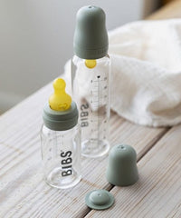 BIBS Μπιμπερό / Αξεσουάρ Bibs Ολοκληρωμένο Σετ Γυάλινο Μπιμπερό Latex Sage 225ml