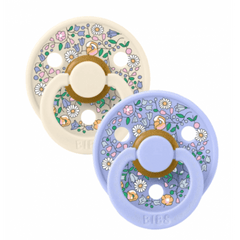 BIBS Πιπίλες BIBS Liberty Σετ Πιπίλες 2τμχ Chloe Meadow Latex Ivory Mix Στρογγυλή No2 12035101