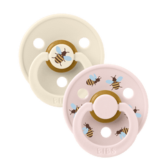 BIBS Πιπίλες Bibs Πιπίλες Καουτσούκ No1 για 0-6 μηνών Studio Bumblebee Ivory Mix 2τμχ