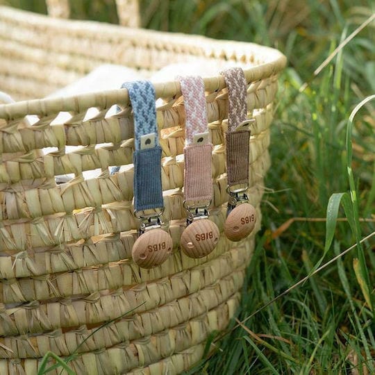 BIBS κλιπ πιπίλας Bibs Κλιπ Πιπίλας Paci Braid Dark Oak/Vanilla 9401106