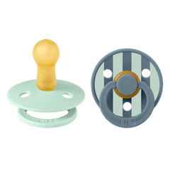 BIBS Πιπίλες Bibs Studio Collection Σετ Πιπίλες 2τμχ – Block Nordic Mint/Petrol– Στρογγυλή No2 (6+ μηνών) 12022102