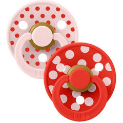 BIBS Πιπίλες Bibs Πιπίλες από Φυσικό Καουτσούκ Studio Collection Στρογγυλή Νο3 Polka Dot Candy Apple/Blossom (13034103)