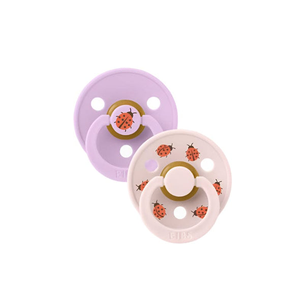 BIBS Πιπίλες Bibs Πιπίλες Καουτσουκ Studio Collection No1 0-6m – Ladybug/Violet Sky Mix 2τμχ.