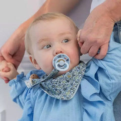 BIBS Πιπίλες BIBS x Liberty Πιπίλες Colour Round Καουτσούκ 2τμχ Chamomile Lawn - Baby Blue Mix No2