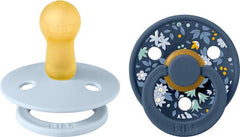 BIBS Πιπίλες BIBS x Liberty Πιπίλες Colour Round Καουτσούκ 2τμχ Chamomile Lawn - Baby Blue Mix No2