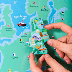 Cozykids - Μαγνητικός χάρτης παζλ Ευρώπη