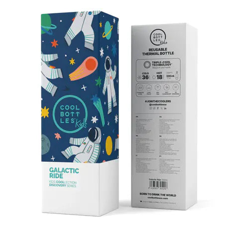 COOL BOTTLES Βρεφικά & Παιδικά Ποτηράκια COOL BOTTLES. Ανοξείδωτο παιδικό μπουκάλι Galactic Ride 500ml