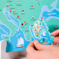 CozyKids Μαγνητικά Παιχνίδια Cozykids - Μαγνητικός χάρτης παζλ Ευρώπη