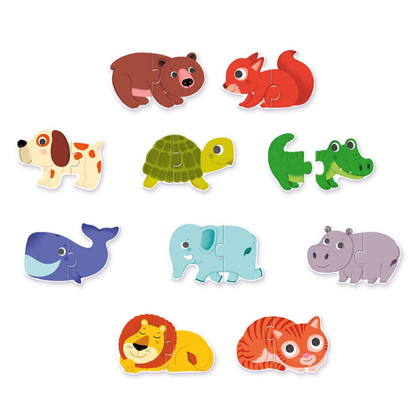 Djeco Ζωγραφική - Καλλιτεχνικά - Παζλ Djeco 10 Παζλ με 2 κομμάτια "Ζωάκια"