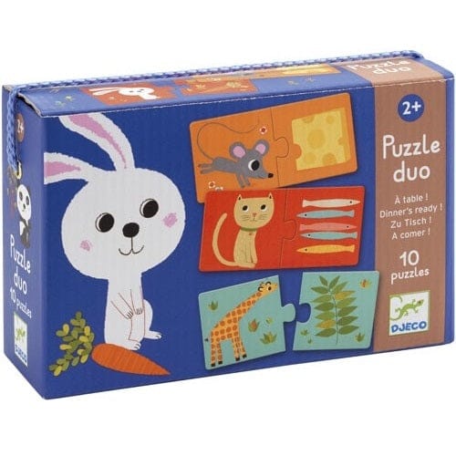 Djeco Ζωγραφική - Καλλιτεχνικά - Παζλ Djeco 10 Παζλ με 2 κομμάτια Το ζωάκι και η τροφή του