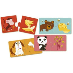 Djeco Ζωγραφική - Καλλιτεχνικά - Παζλ Djeco 10 Παζλ με 2 κομμάτια Το ζωάκι και η τροφή του