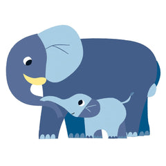 Djeco Ζωγραφική - Καλλιτεχνικά - Παζλ Djeco 100 Μεγάλα Αυτοκόλλητα Ζωάκια - Μαμά με παιδί