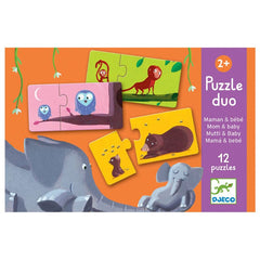 Djeco Ζωγραφική - Καλλιτεχνικά - Παζλ Djeco 12 Παζλ με 2 κομμάτια Mαμά και παιδί