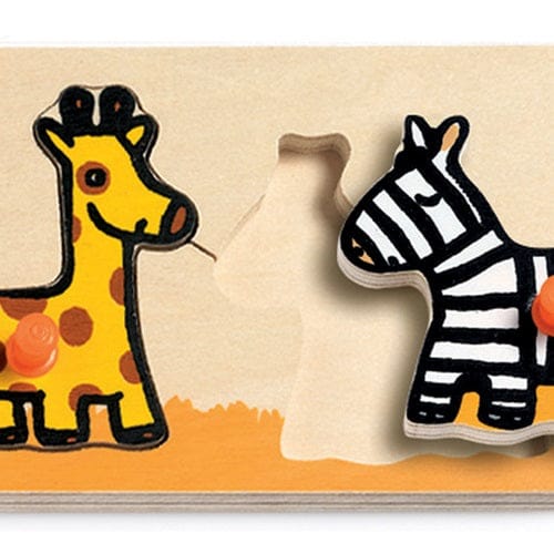 Djeco Βρεφικά Παιχνίδια Δραστηριοτήτων Djeco Ξύλινα σφηνώματα Ζωάκια ζούγκλας