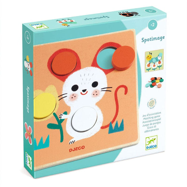 Djeco Ζωγραφική - Καλλιτεχνικά - Παζλ Djeco ξύλινο εκπαιδευτικό παιχνίδι αντιστοίχισης χρωμάτων & σχημάτων