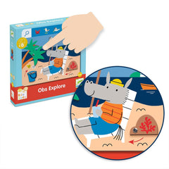 Djeco Εκπαιδευτικά Παιχνίδια Djeco εκπαιδευτικό παιχνίδι παρατήρησης "Ταξίδια εξερεύνησης"