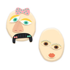 Djeco Ζωγραφική - Καλλιτεχνικά - Παζλ Djeco Χειροτεχνία με πλαστοζυμαράκι Αστεία πρόσωπα