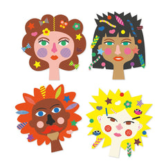 Djeco Ζωγραφική - Καλλιτεχνικά - Παζλ Djeco Χαρτοκοπτική με αυτοκόλλητα Κομμωτήριο