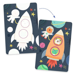 Djeco Ζωγραφική - Καλλιτεχνικά - Παζλ Djeco Ζωγραφίζω με μαρκαδόρο με νερό "Οχήματα"