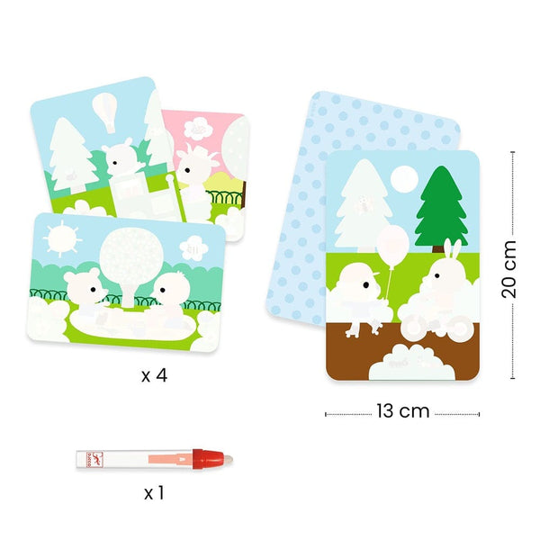 Djeco Ζωγραφική - Καλλιτεχνικά - Παζλ Djeco Ζωγραφίζω με μαρκαδόρο με νερό "Στο Πάρκο"