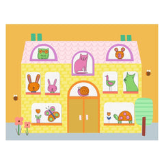 Djeco Ζωγραφική - Καλλιτεχνικά - Παζλ Djeco Ζωγραφίζω με ιχνογράφηση Ζωάκια