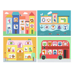 Djeco Ζωγραφική - Καλλιτεχνικά - Παζλ Djeco Ζωγραφίζω με ιχνογράφηση Ζωάκια