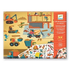 Djeco Ζωγραφική - Καλλιτεχνικά - Παζλ Djeco Χαλκομανίες Κατασκευαστικά οχήματα