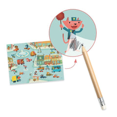 Djeco Ζωγραφική - Καλλιτεχνικά - Παζλ Djeco Χαλκομανίες Κατασκευαστικά οχήματα