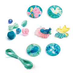 Djeco Ζωγραφική - Καλλιτεχνικά - Παζλ Djeco κατασκευή κοσμημάτων με διάφορες χάντρες Πουλάκια