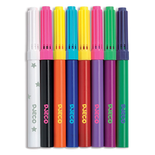 Djeco Ζωγραφική - Καλλιτεχνικά - Παζλ Djeco Ζωγραφίζω με μαγικούς μαρκαδόρους Φορέματα Κοριτσιού