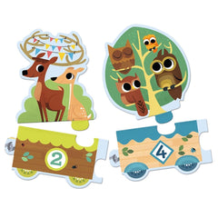 Djeco Ζωγραφική - Καλλιτεχνικά - Παζλ Djeco Παζλ Μαθαίνω να μετράω ζωάκια 20τεμ. 102εκ.