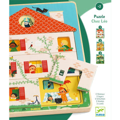 Djeco Ζωγραφική - Καλλιτεχνικά - Παζλ Djeco παζλ ανακάλυψης 3 επίπεδων "Η ζωή στο σπίτι"