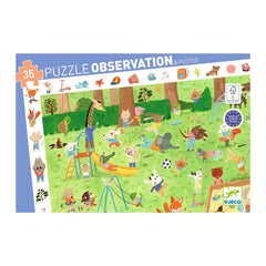 Djeco Ζωγραφική - Καλλιτεχνικά - Παζλ Djeco Παζλ Παρατήρησης 35 τεμ. "Ζωάκια στον Κήπο"
